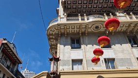 Chinatown in San Francisco USA, Authentic Building and Red Lanterns on Sunny Day - Powered by Shutterstock - Get 15% off with code: PIKWIZARD15