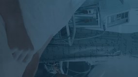 Animation of computer circuit board brain and connections over caucasian male patients. global medicine, healthcare services, connections and data processing concept digitally generated video. - Powered by Shutterstock - Get 15% off with code: PIKWIZARD15