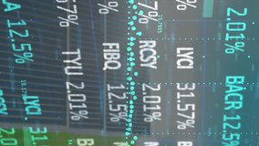 Animation of financial data and graphs over solar panels. Green energy, eco power, finance and economy concept digitally generated video. - Powered by Shutterstock - Get 15% off with code: PIKWIZARD15