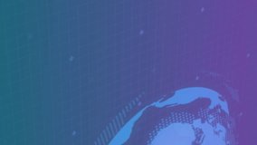 Animation of financial data processing with graph, globe on digital interface. Digital composite, artificial intelligence, global communication, cloud computing, development, technology, coding. - Powered by Shutterstock - Get 15% off with code: PIKWIZARD15