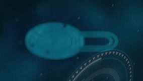 Animation of purple lines over digital padlock on green background. Global digital interface technology and networking concept digitally generated video. - Powered by Shutterstock - Get 15% off with code: PIKWIZARD15