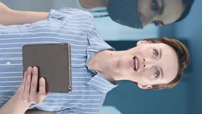 Animation of drink icons and caucasian woman over caucasian woman with face mask. Social media and digital interface concept digitally generated video. - Powered by Shutterstock - Get 15% off with code: PIKWIZARD15