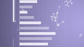 Digital animation of changing numbers, data processing and molecular structures on purple background. Business data technology concept - Powered by Shutterstock - Get 15% off with code: PIKWIZARD15