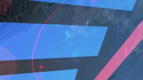 Animation of red arrow with statistics processing over cityscape. global business, finances, data processing and digital interface concept digitally generated video. - Powered by Shutterstock - Get 15% off with code: PIKWIZARD15