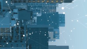 Animation of data processing and shapes over cityscape. Global business and digital interface concept digitally generated video. - Powered by Shutterstock - Get 15% off with code: PIKWIZARD15