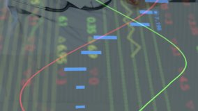 Animation of data processing and statistics over female doctor with stethoscope. medicine, digital interface and data processing concept digitally generated video. - Powered by Shutterstock - Get 15% off with code: PIKWIZARD15