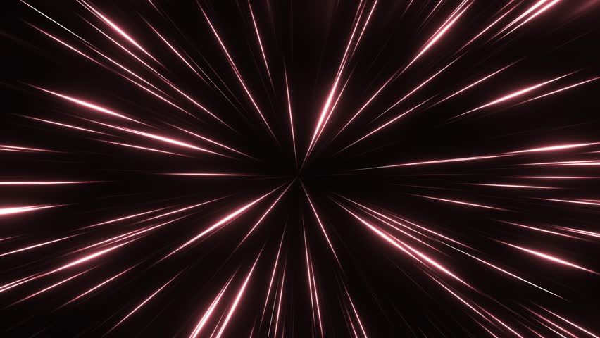 Red and black wormhole time tunnel abstract laser light ray background animation
