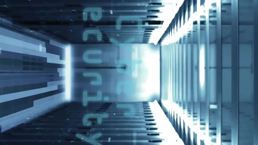 Animation of cyber security text, digital data processing over computer servers. Global cyber security, connections, computing and data processing concept digitally generated video. - Powered by Shutterstock - Get 15% off with code: PIKWIZARD15