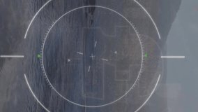 Animation of scope scanning over pound symbol and landscape. Global technology and digital interface concept digitally generated video. - Powered by Shutterstock - Get 15% off with code: PIKWIZARD15