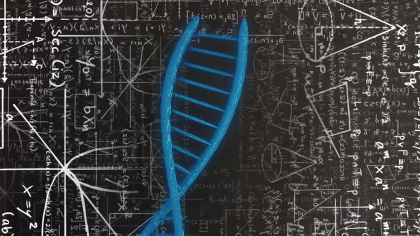 DNA strand and mathematical equations, scientific data processing. Science, biology, genetics, calculations, technology, research - Powered by Shutterstock - Get 15% off with code: PIKWIZARD15