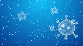 Virus Particles Animation on Blue Background | Floating Bacteria or Germ Cells for Medical, Health, and Science Projects

 - Powered by Shutterstock - Get 15% off with code: PIKWIZARD15