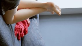 Animation of multiple notification bars over caucasian girl lying on bed and using digital tablet. Digital composite, multiple exposure, social media reminder, abstract and technology concept. - Powered by Shutterstock - Get 15% off with code: PIKWIZARD15