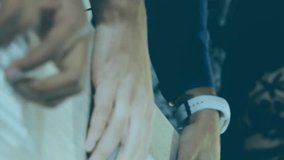 Animation of digital padlock icon over diverse businesspeople in office. Global finance, business, connections, computing and data processing concept digitally generated video. - Powered by Shutterstock - Get 15% off with code: PIKWIZARD15