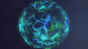Animation of spinning globe over dark background. Global connections, data processing and digital interface concept digitally generated video. - Powered by Shutterstock - Get 15% off with code: PIKWIZARD15