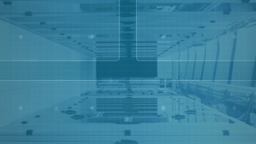 Digital interface with data processing against moving over delivery box on blue background. Global data processing digital interface and connections concept digitally generated video. - Powered by Shutterstock - Get 15% off with code: PIKWIZARD15