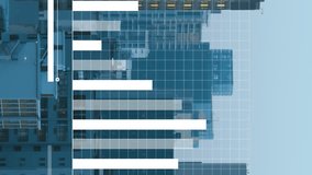 Animation of statistical data processing against aerial view of cityscape. Computer interface and business data technology concept - Powered by Shutterstock - Get 15% off with code: PIKWIZARD15
