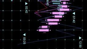 Animation of data processing over grid network against world map on black background. Global networking and business data technology concept - Powered by Shutterstock - Get 15% off with code: PIKWIZARD15