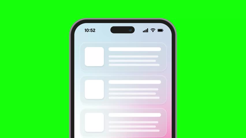 Animated Refresh Phone UI Interaction for Mobile App Interface, Loading Spinner, Pull to Refresh Gesture, User Experience Micro interaction, and Clean Minimal Vector Motion Design
