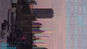 Animation of financial data processing over london cityscape. Global business, finances, computing and data processing concept digitally generated video. - Powered by Shutterstock - Get 15% off with code: PIKWIZARD15