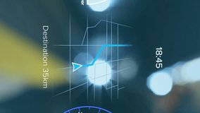 A digital interface with speedometer and energy icons on a blue background. Global business finances connections technology data processing and digital interface concept digitally generated video. - Powered by Shutterstock - Get 15% off with code: PIKWIZARD15