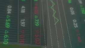 Animation of stock market data processing over solar panels on grassland against blue sky. Global economy and renewable energy concept - Powered by Shutterstock - Get 15% off with code: PIKWIZARD15