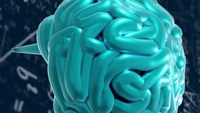 Brain animation over mathematical equations and formulas. Science, mathematics, education, learning, intelligence, cognition - Powered by Shutterstock - Get 15% off with code: PIKWIZARD15