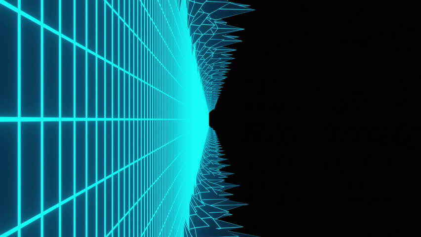 Retro-futuristic animation of neon grid landscape with wireframe mountains. - Powered by Shutterstock - Get 15% off with code: PIKWIZARD15