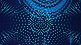 Coding and data processing animation over blue circular patterns and waveforms. Technology, digital, futuristic - Powered by Shutterstock - Get 15% off with code: PIKWIZARD15