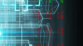 Animation of data processing and statistics recording over 3d architects plans. global technology, networking and digital interface concept digitally generated video. - Powered by Shutterstock - Get 15% off with code: PIKWIZARD15