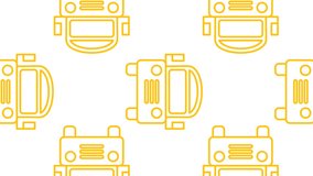 Animation of school bus icons moving on white background. school, education and study concept digitally generated video. - Powered by Shutterstock - Get 15% off with code: PIKWIZARD15