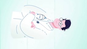 Animation of doctor and virus cells icons on white background. flu, sickness, virus and vaccination concept digitally generated video. - Powered by Shutterstock - Get 15% off with code: PIKWIZARD15