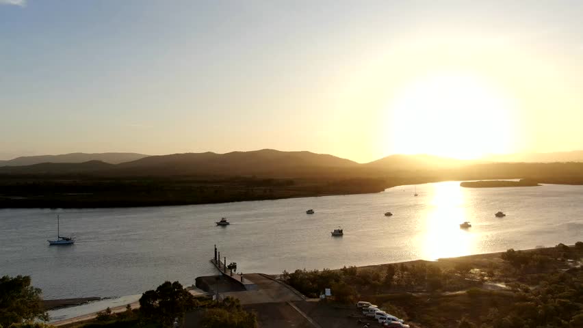 Queensland Creek Mouth Time-lapse Sunset