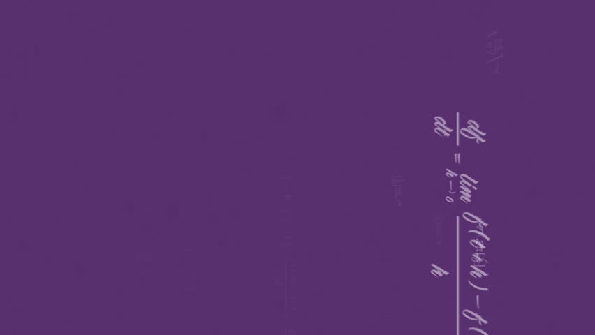 Animation of dna chains and mathematical equations on purple background. Science, chemistry, mathematics and particles concept digitally generated video. - Powered by Shutterstock - Get 15% off with code: PIKWIZARD15