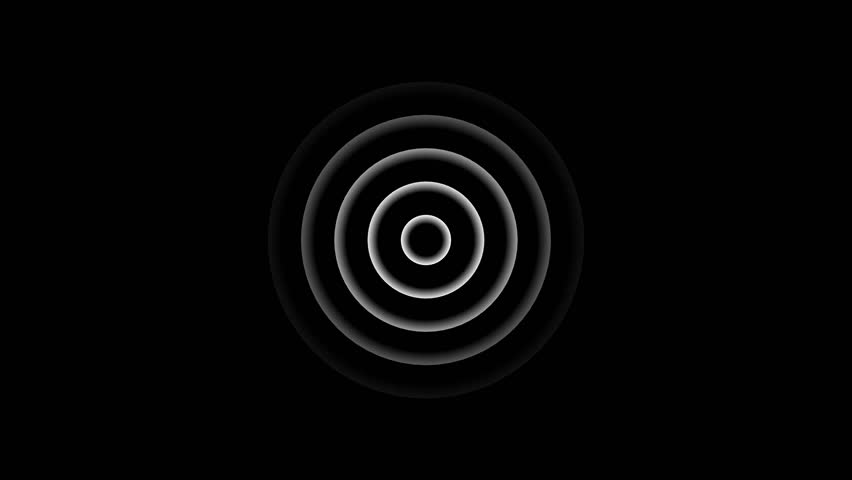 Concentric Circles Pulsating Waves Abstract Background Motion Graphic