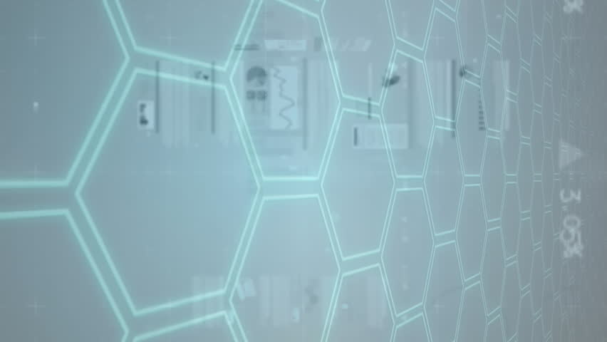 Stock market data processing against hexagonal shape pattern design on blue background. business data and analytics concept - Powered by Shutterstock - Get 15% off with code: PIKWIZARD15