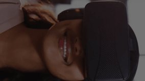 Animation of financial data processing over business people using vr headsets. global business, connections, digital interface and technology concept digitally generated video. - Powered by Shutterstock - Get 15% off with code: PIKWIZARD15