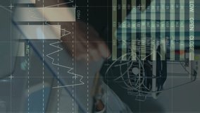 Animation of financial graphs over hands of caucasian male doctor using tablet. health, medicine, finance and economy concept digitally generated video. - Powered by Shutterstock - Get 15% off with code: PIKWIZARD15