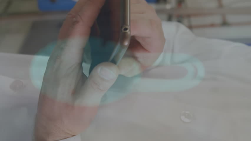 Animation of dna strand spinning and data processing over businessman using tablet. Global business digital interface technology and networking concept digitally generated video. - Powered by Shutterstock - Get 15% off with code: PIKWIZARD15