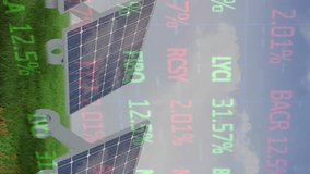 Animation of financial data processing over cardboard boxes on conveyor belt in background. Global business national tourism and digital interface concept digitally generated video. - Powered by Shutterstock - Get 15% off with code: PIKWIZARD15