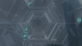 Animation of media icons over african american businesswoman using smartphone. Global business and digital interface concept digitally generated video. - Powered by Shutterstock - Get 15% off with code: PIKWIZARD15