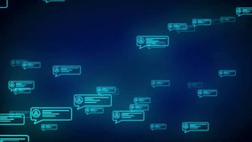 Social Media Chat Bubbles Video Animation Showing Online Messaging, Digital Communication, Text Conversations, Notifications, and Modern Social Networking Design Concept" - Powered by Shutterstock - Get 15% off with code: PIKWIZARD15