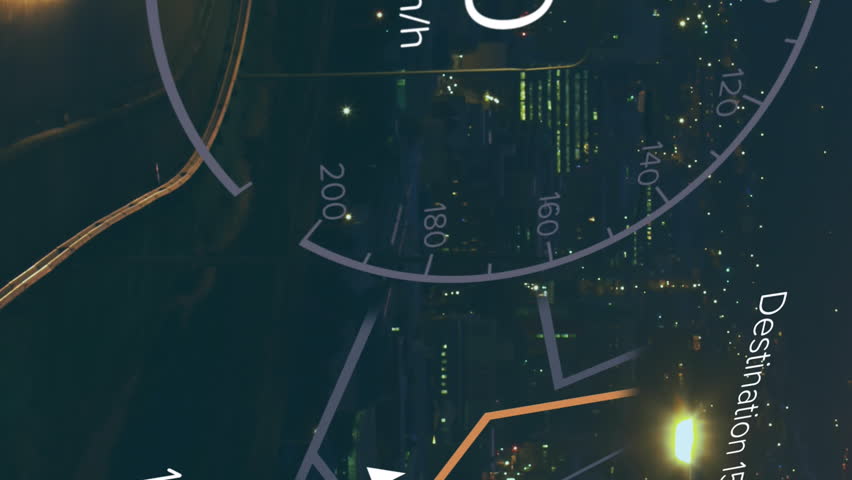 Animation of electric car speedometer data processing over city. Global electric car travel, business, finances, computing and data processing concept digitally generated video. - Powered by Shutterstock - Get 15% off with code: PIKWIZARD15