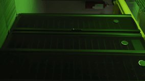 Animation of microprocessor connections over world map against computer server room. Global networking and business data storage technology concept - Powered by Shutterstock - Get 15% off with code: PIKWIZARD15