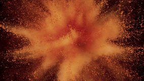 Super Slow Motion Orange Color Powder Explosion on Black Background at 1000fps. - Powered by Shutterstock - Get 15% off with code: PIKWIZARD15