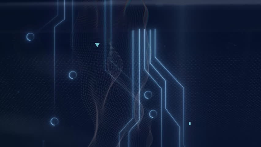 Animation of digital data processing over computer circuit board. Global connections, computing and data processing concept digitally generated video. - Powered by Shutterstock - Get 15% off with code: PIKWIZARD15