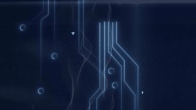 Animation of digital data processing over computer circuit board. Global connections, computing and data processing concept digitally generated video. - Powered by Shutterstock - Get 15% off with code: PIKWIZARD15