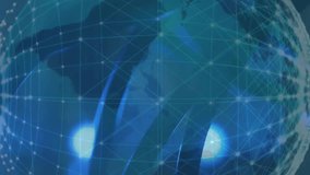 Animation of globe over world map and data processing. Global business and digital interface concept digitally generated video. - Powered by Shutterstock - Get 15% off with code: PIKWIZARD15