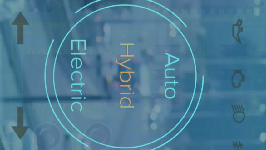 Animation of digital data processing over electric car screen and cityscape. Global connections, computing and data processing concept digitally generated video. - Powered by Shutterstock - Get 15% off with code: PIKWIZARD15