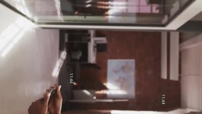 Animation of id profiles and processing data over diverse colleagues talking at casual office. Business, security, network, data, digital interface and communication, digitally generated video. - Powered by Shutterstock - Get 15% off with code: PIKWIZARD15