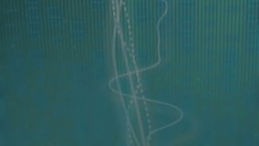 Animation of digital data processing over scope with firewall. Global cyber security, connections, computing and data processing concept digitally generated video. - Powered by Shutterstock - Get 15% off with code: PIKWIZARD15